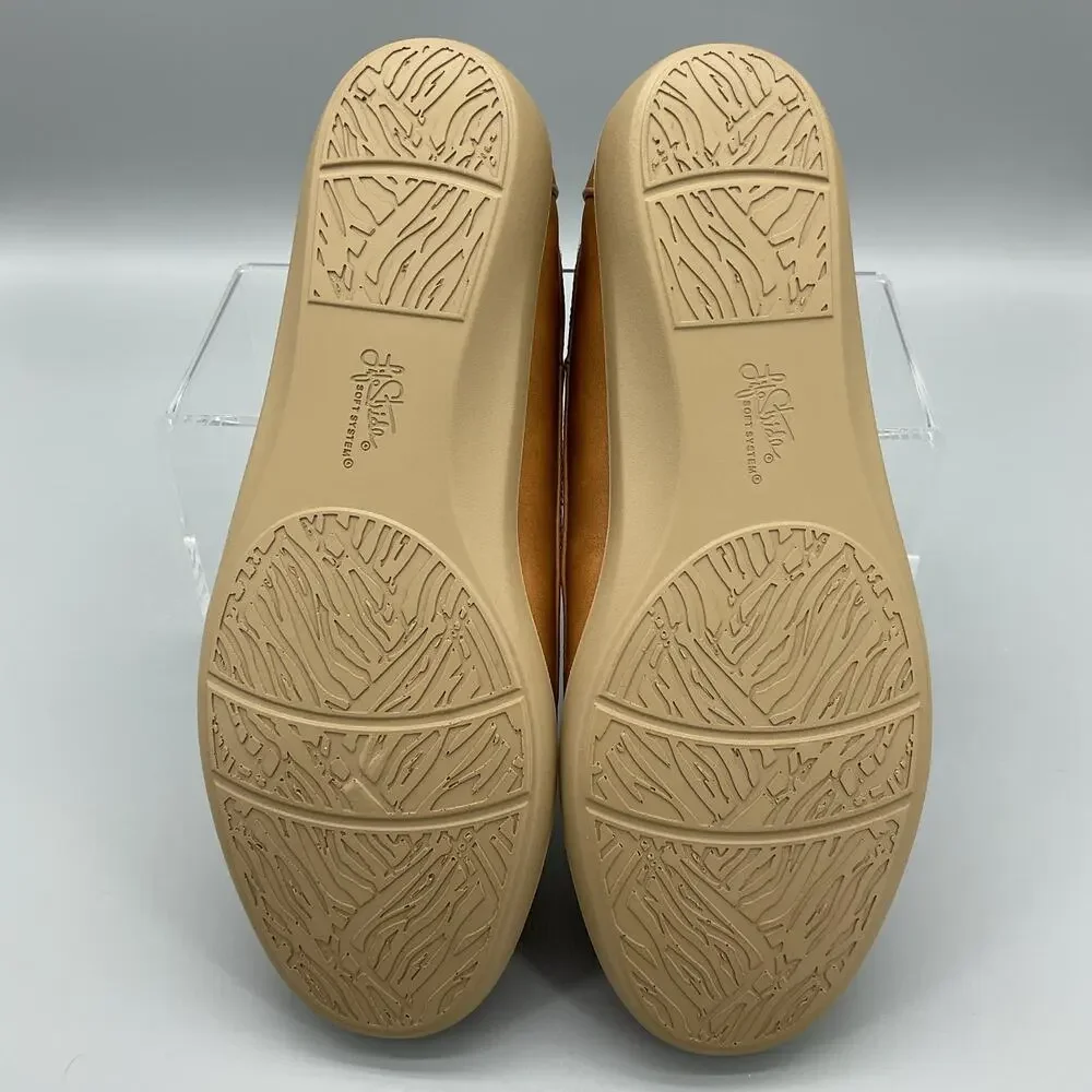 NEW Lifestride Women’s Nellie Boat Shoes Tan Size 9W